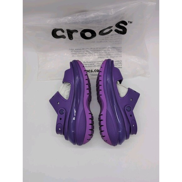 Crocs Classic Mega Crush Sandal Clog Neon Purple 207989-518 Siz M6/W8 NWT - Picture 11 of 14
